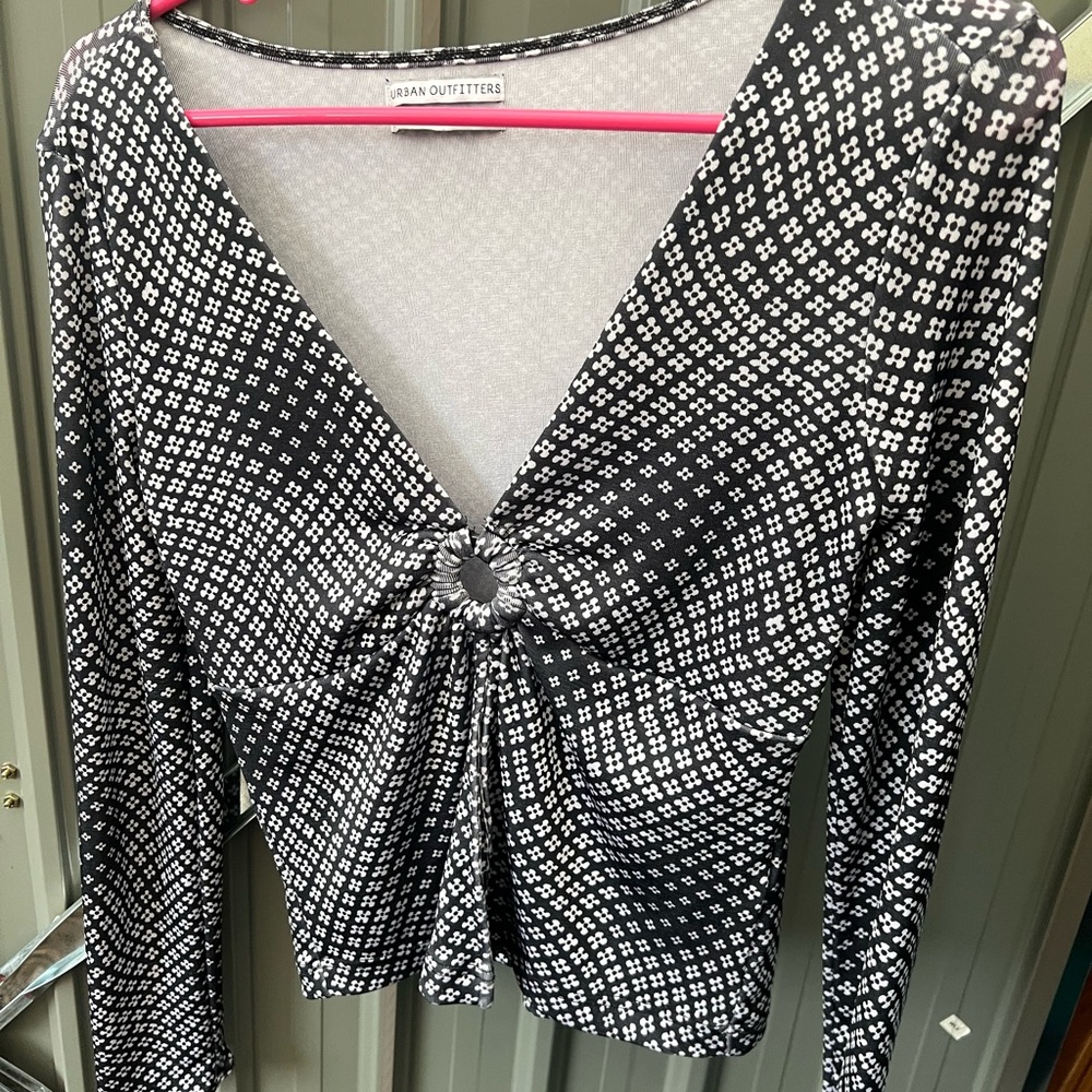 Urban Outfitters floral long sleeve crop